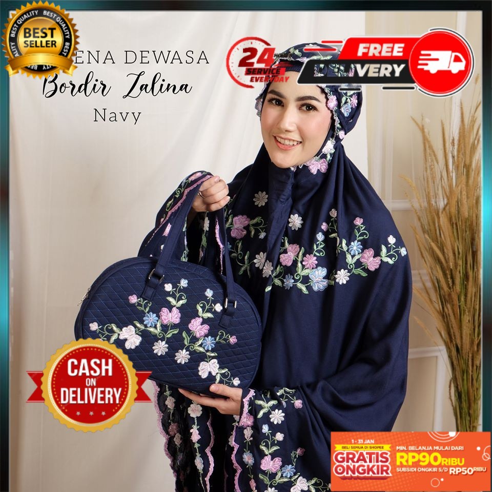 MUKENA DEWASA BORDIR LANGSUNG ZALINA