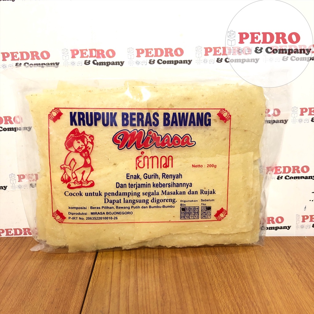 krupuk puli bawang mirasa 200 gram - cracker garlic