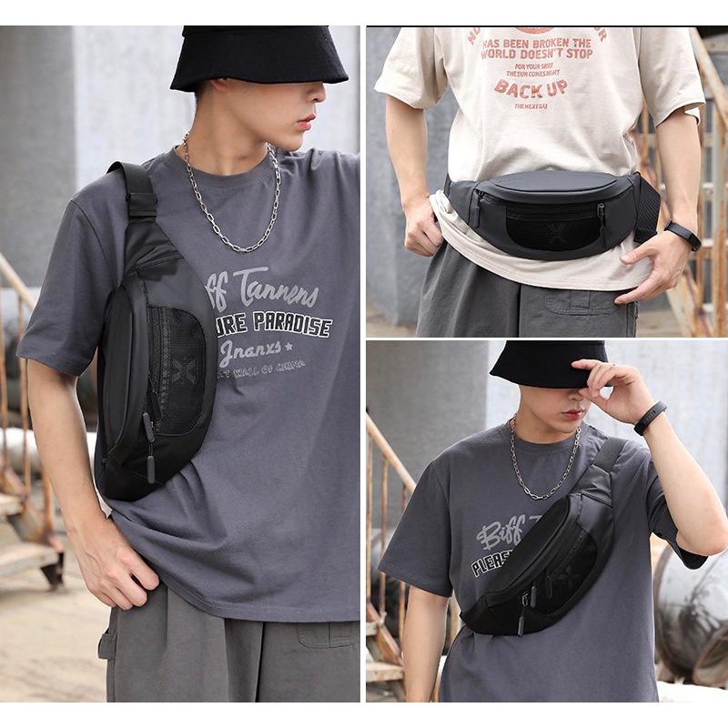 Tas Selempang Pria Slingbag Waist bag Tas Pria SR 9011-1