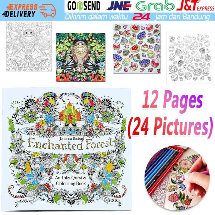 

[BISA COD] Buku Secret Garden 24 Pages Coloring Book Secret Garden Buku Mewarnai