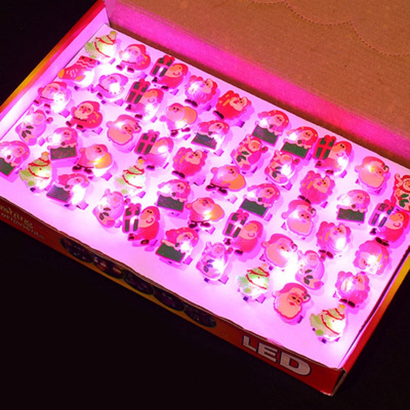 50pcs Cincin Knuckles Dengan LED Luminous Untuk Hadiah Anak