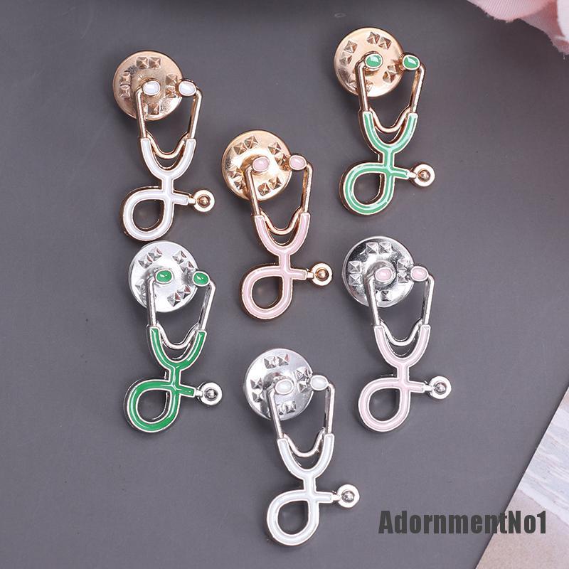 (Adornmentno1) 1pc Bros Pin Bentuk Stetoskop Untuk Dokter / Perawat