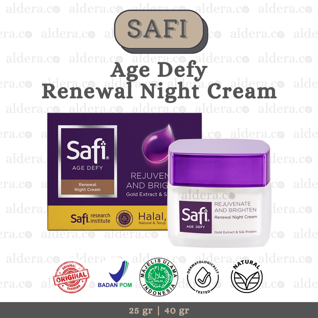 SAFI Age Defy Renewal Night Cream - Krim Malam Safi, Moisturizer Safi, Pelembab Wajah