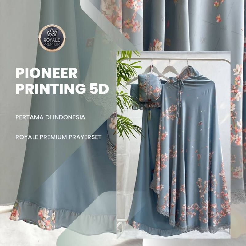 MUKENA ROYALE PREMIUM ZARA SERIES SKYBLUE