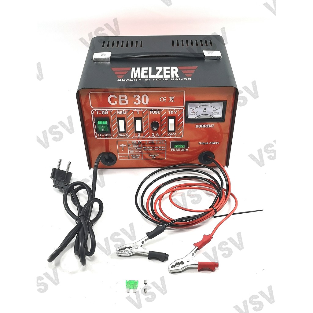 Melzer Battery Charger CB-30 Cas Aki Mobil Charger Aki Pengisi baterai