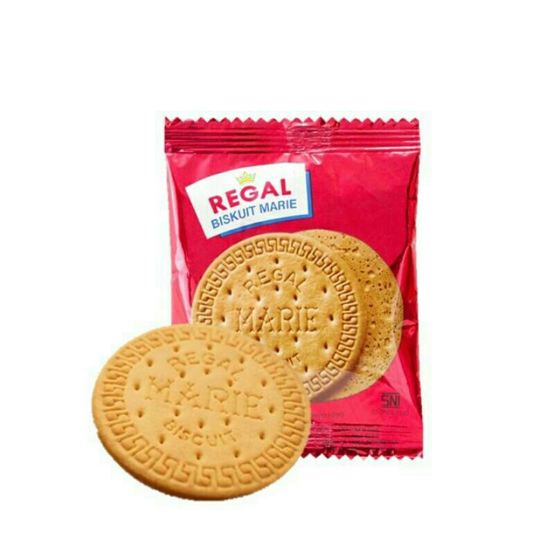 

Regal Marie Biskuit 1 Pack Isi 20 Pcs/Regal Biskuit Marie Rasa Original