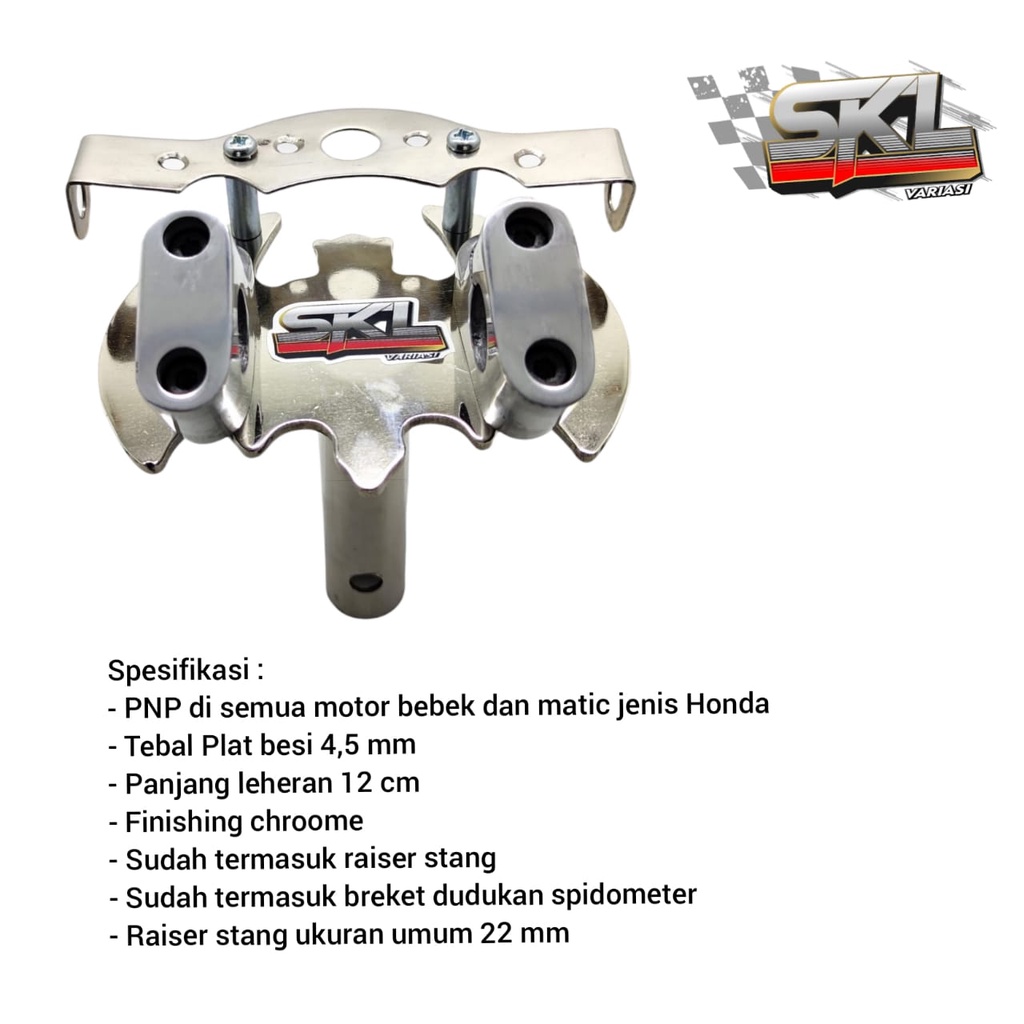 Adaptor Setang Dudukan Setang Batman Matic Honda Beat Vario Scoopy &amp; Bebek Grand Supra Revo Blade