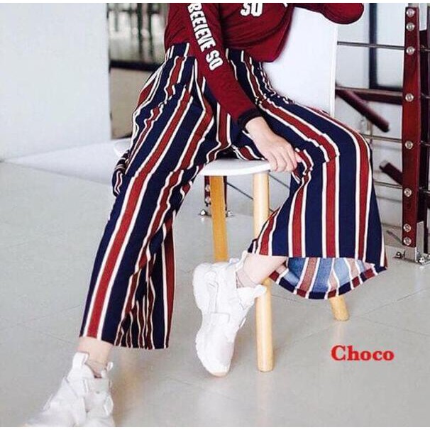 BEST QUALITY PANTS NORWAY STRIPE KULOT PANJANG KEKINIAN KULOT ZARA ORIGINAL ON SALE