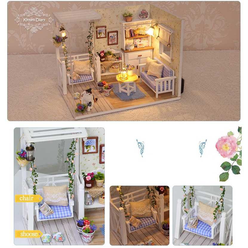 Cute Room Miniatur Rumah Boneka 3D DIY 1:24 - 3013