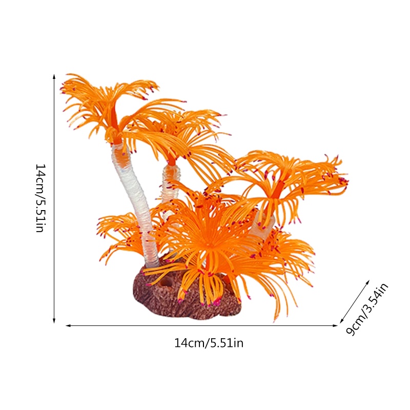Ornamen Tanaman Koral Bahan Silikon Untuk Dekorasi Akuarium