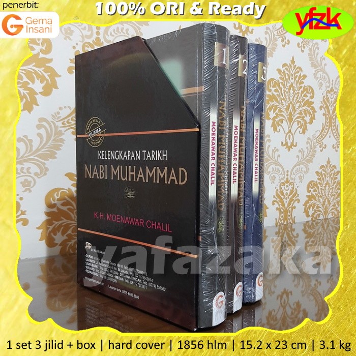 Buku Kelengkapan Tarikh Nabi Muhammad 1 Set Lengkap Edisi Lux KH Moenawar Chalil Munawar Kholil Seja