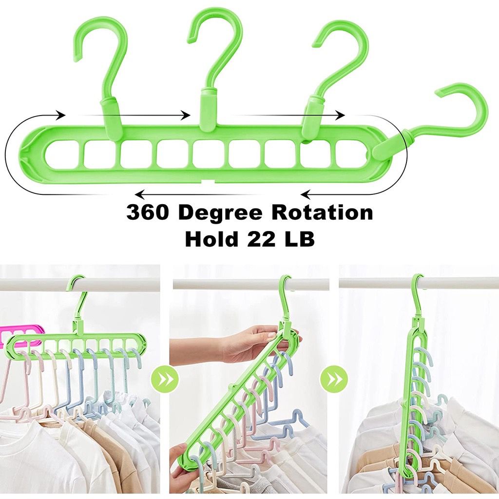 MAGIC HANGER GANTUNGAN BAJU ORGANIZER 9 LUBANG Gantungan Baju Organizer 9 in 1 Serbaguna GANTUNGAN BAJU MAGIC/ 9 IN ONE HANGER/ MAGIC HANGER