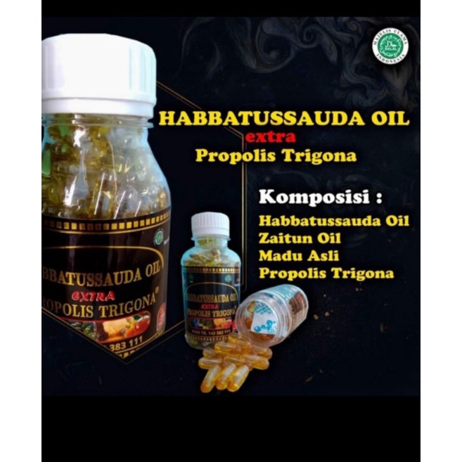 Habbatussauda 4 in 1 Extra Propolis Trigona dan Garlic 200 Kapsul Original