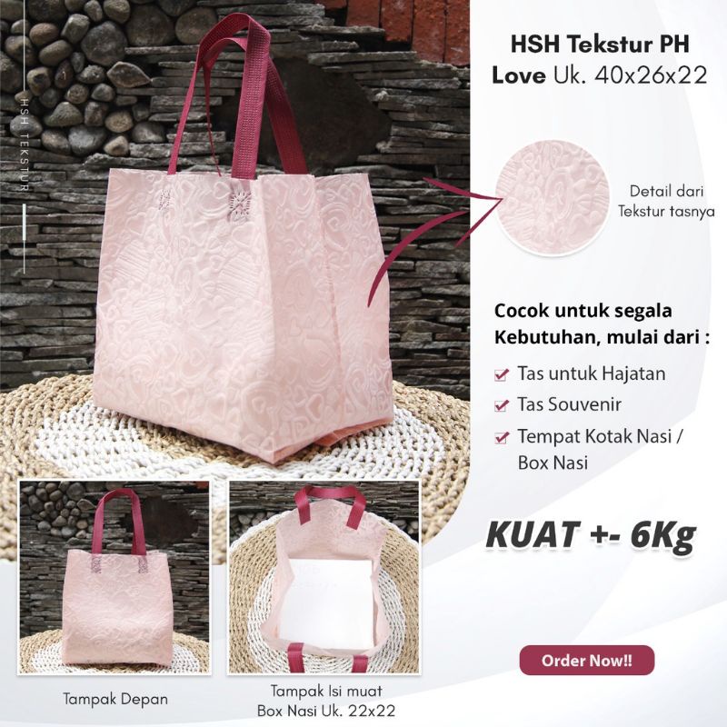

TAS HAJATAN EMBOS 40X26X22 TAS KOTAK NASI TAS BERKAT TAS HAMPERS TAS BESEK TAS AQIQAH