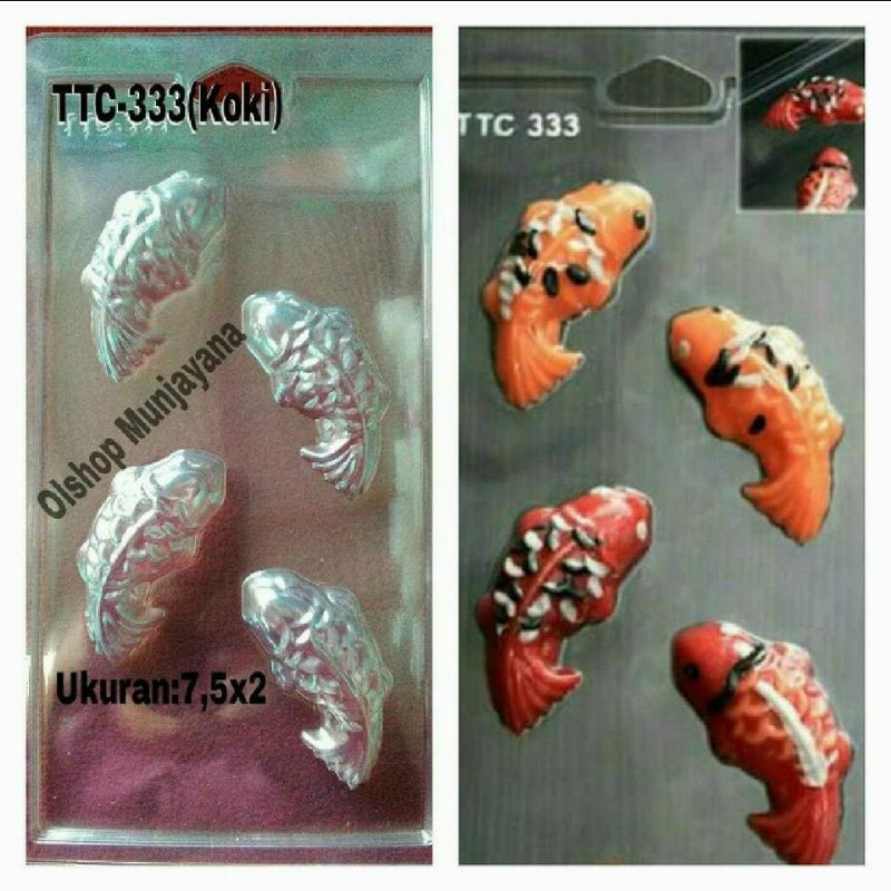 cetakan coklat/puding/jelly karakter ikan mas ttc-333