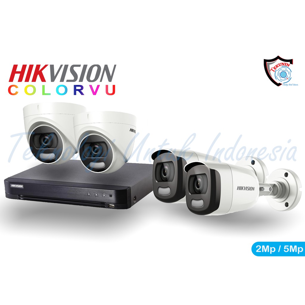 Paket 4 Kamera Cctv Analog Hikvision ColorVU