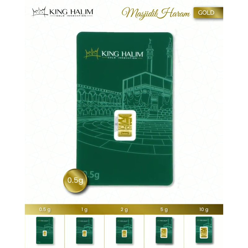 Logam Mulia King Halim / LM KH &quot;Masjid al-Haram / Kaaba&quot; 24K 0.5 gram - SDW Gold -