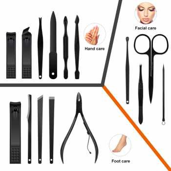 Gunting Alat Pemotong Ketokan Perawatan Kuku Kaki Manicure Menicure Pedicure Set 18 In 1