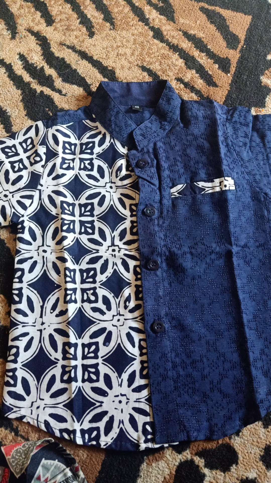 Batik Anak Warna Navy