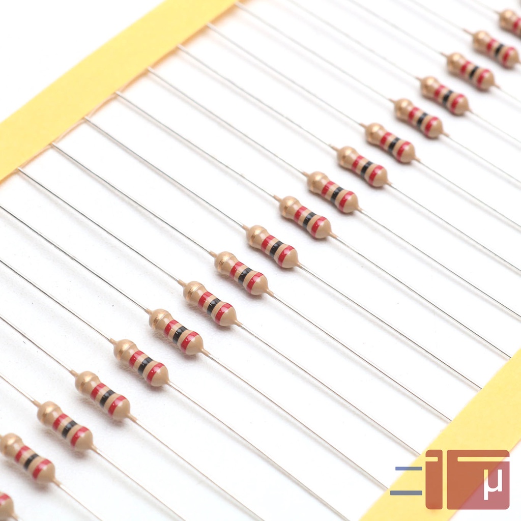 x10 Resistor 2K 1/4W Karbon 5% Taiwan Kaki Tembaga