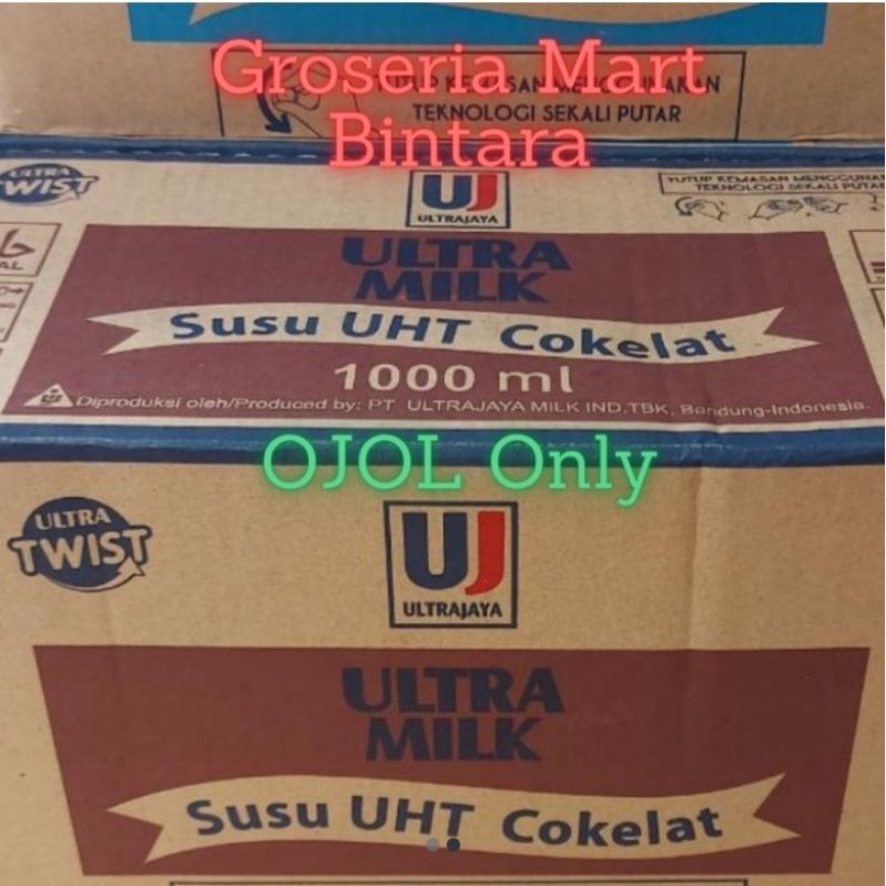 

*Bintara* Susu Ultra UHT Cokelat 1 Liter 1000 ml x 12 (1 Dus) - Bekasi