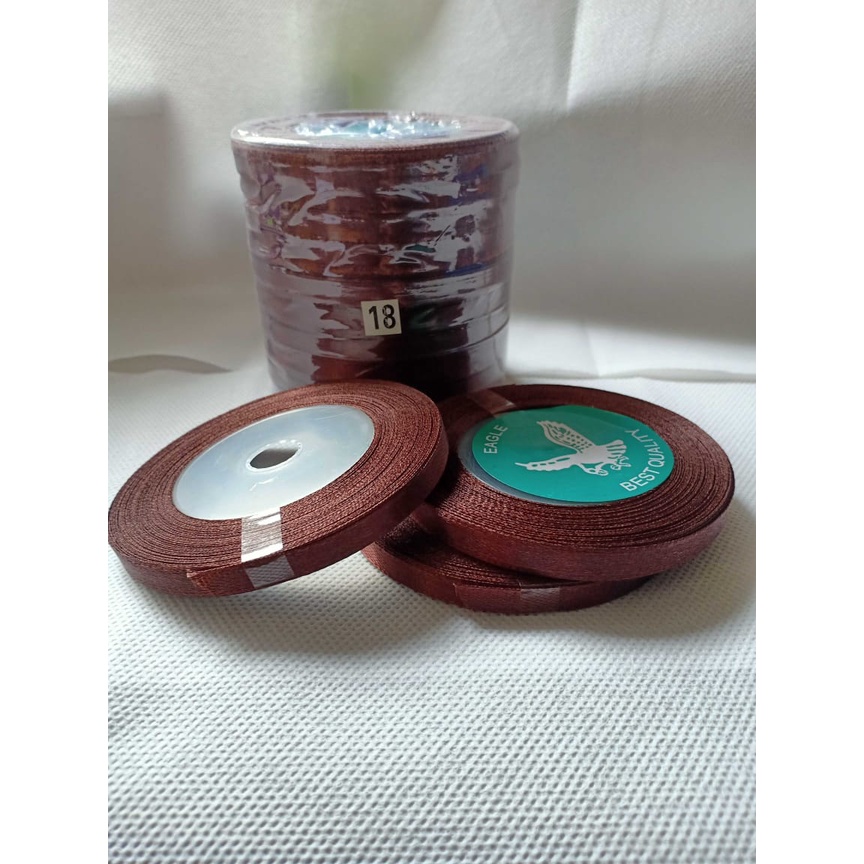 

Pita satin Murah warna coklat Tua 1/4 inchi Per Roll