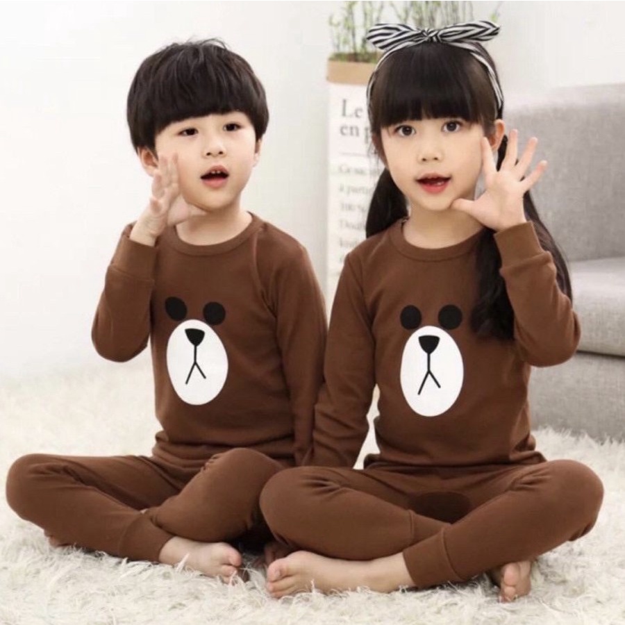 PAJAMAS ANAK BALITA KAOS PPK IMPORT SET CELANA PANJANG SIZE S-2XL NEW