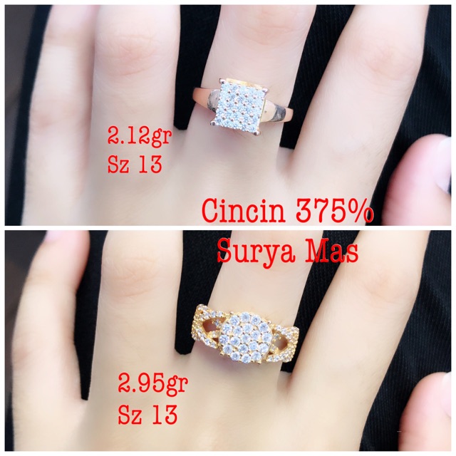 Cincin emas asli 375%