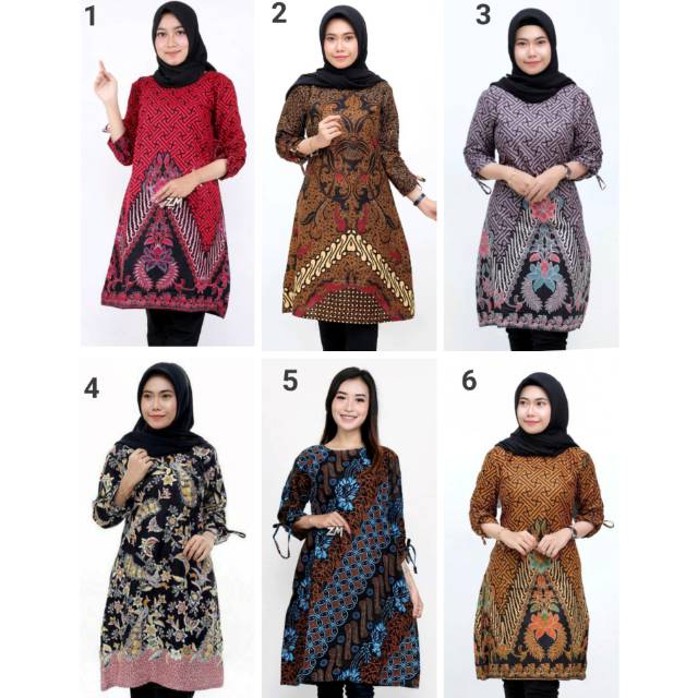 BATIK ATASAN WANITA TUNIK BATIK MODERN ATASAN TUNIK BATIK