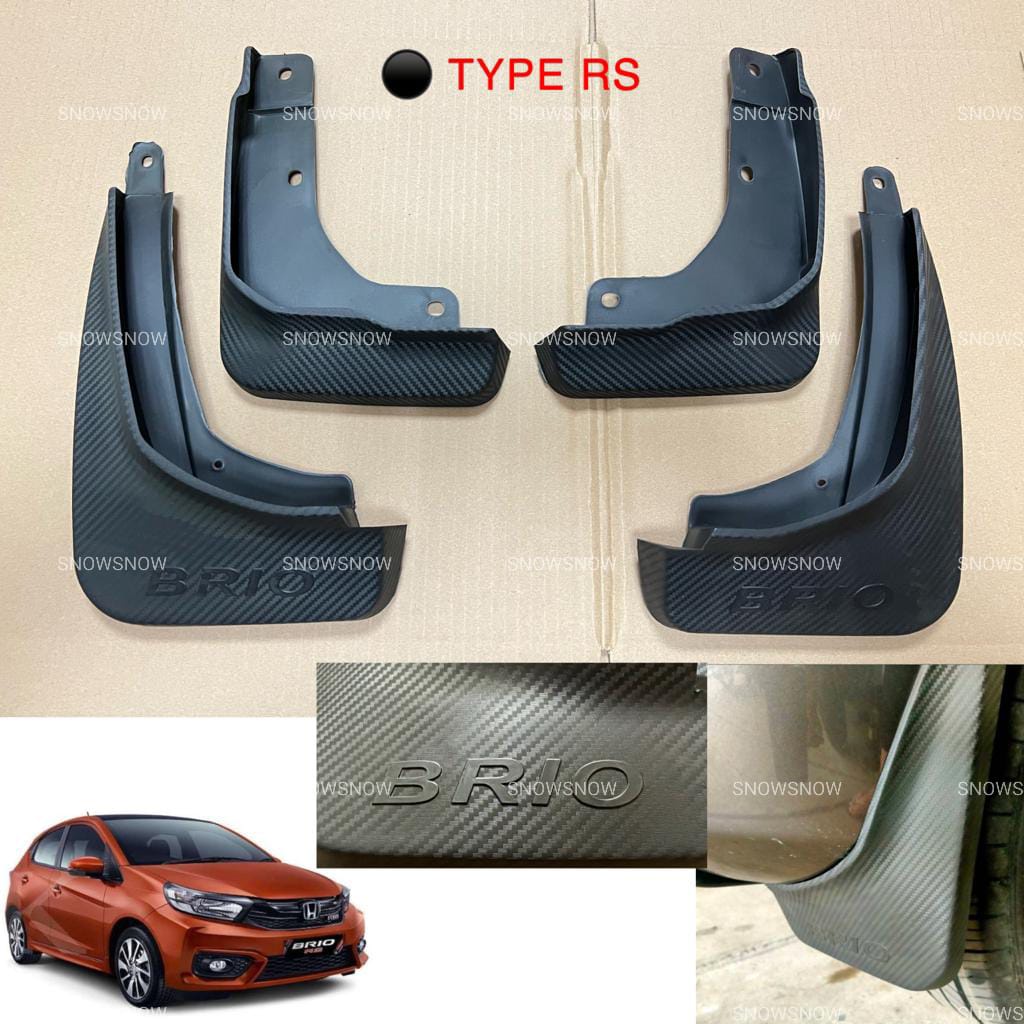 Mud Guard All New Brio Satya RS 2018 2022 Karpet Lumpur Carbon