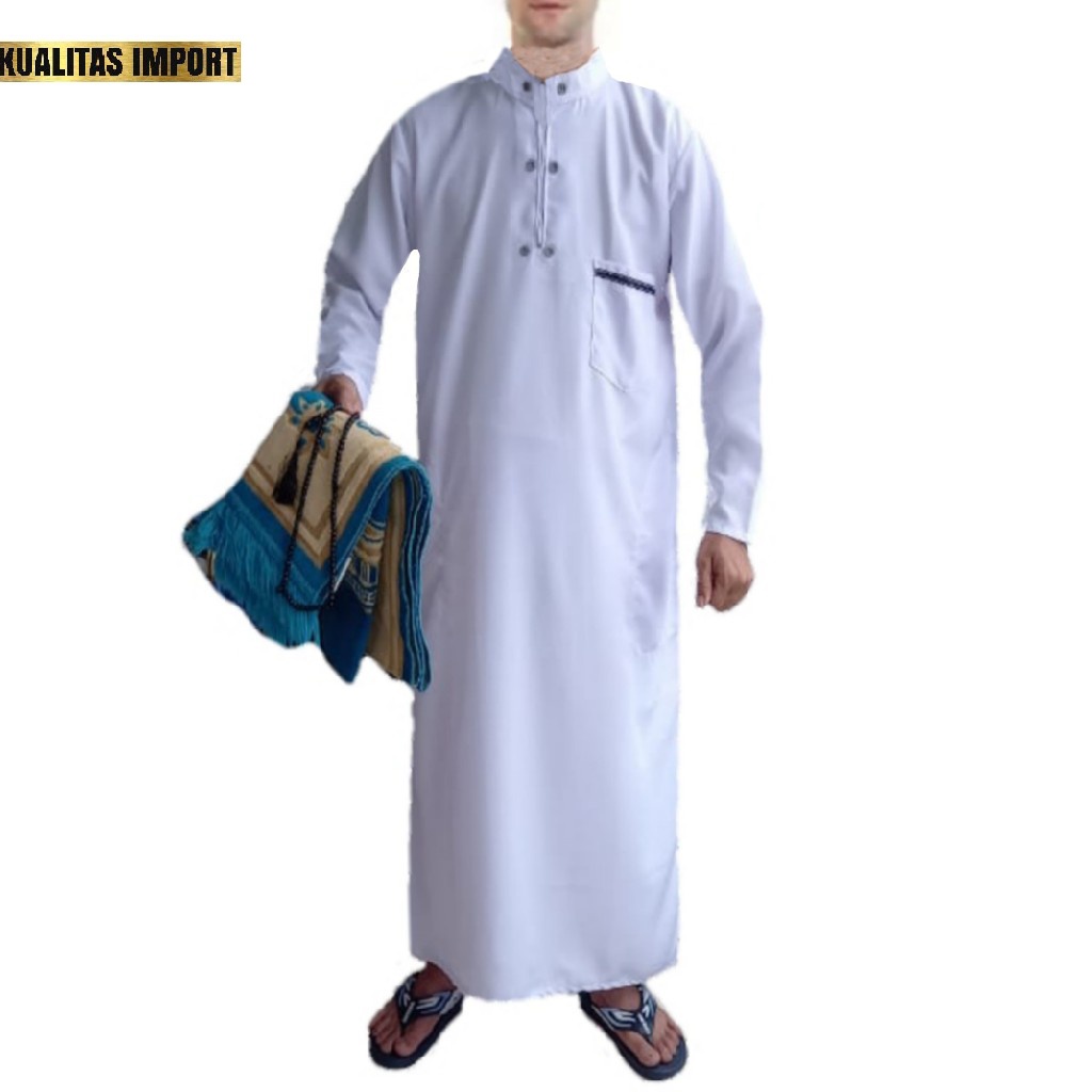 jubah pria PLUS PECI terlaris/gamis laki laki/baju koko dewasa/gamis pakistan arabic/gamis al harby