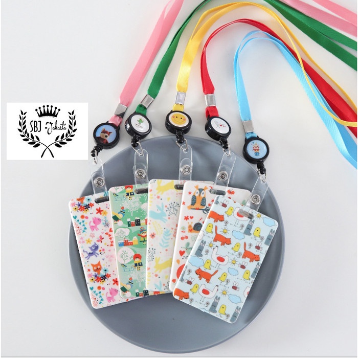 

Cuci Gudang Id Card Tempat Kartu / Tag Holder Dengan Tali Strap / Card Holder Terlaris