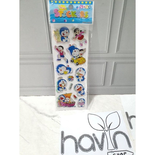 sticker gambar/sticker anak/Stiker Hologram-Doraemon