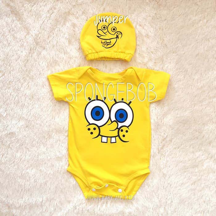 Jumper Bayi Lucu Jumper Kostum Karakter Bayi Spongebob