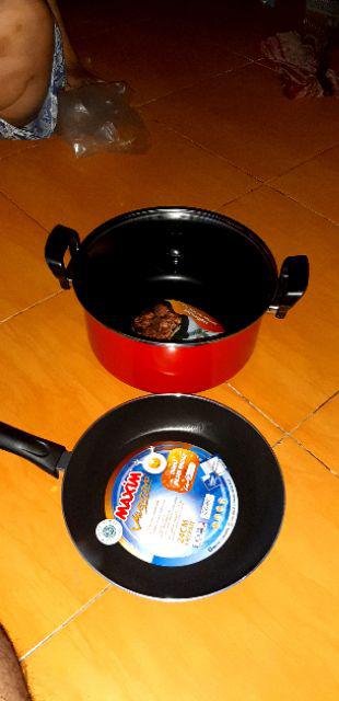 Maspion Dutch Oven 24cm / Panci Tutup Kaca 24cm / Panci Anti Lengket