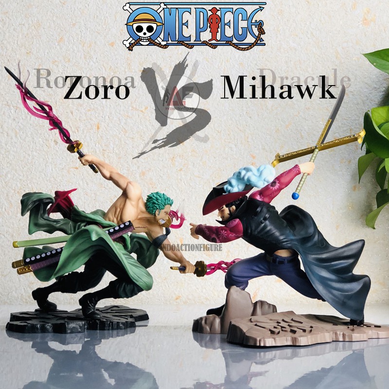 Action figure One Piece dracule mihawk POP MAX battle VS Zoro edition