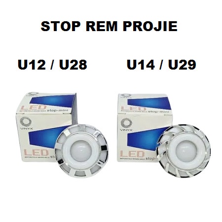 LAMPU STOP REM LED PROJIE AC - DC U12 U14 STOPLAMP MOTOR VINYX