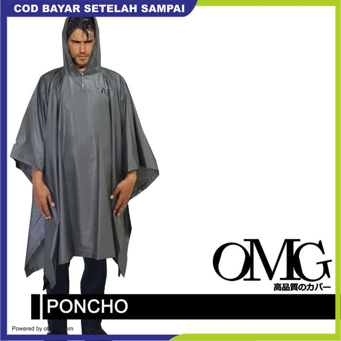 Jas Hujan Poncho Batman Raincoat OMG 100% PVC Waterproof Scotlight OMG