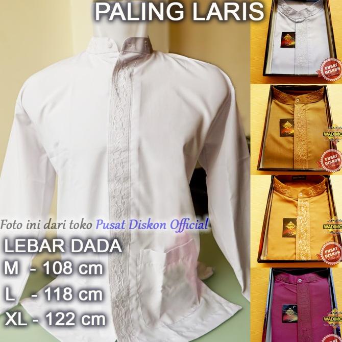 Baju Koko Dewasa Wadimor Baju Koko Lengan Panjang Baju Koko Putih Koko