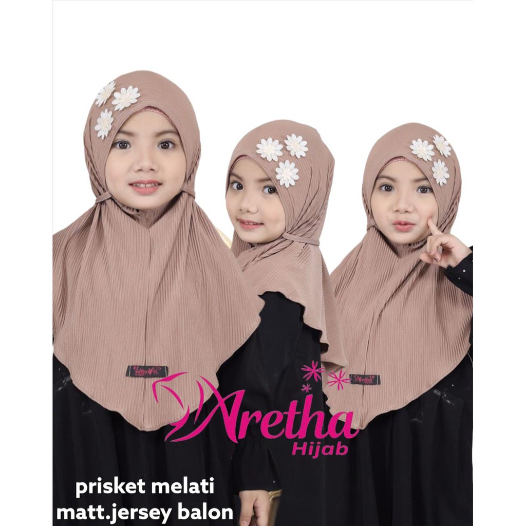 HIJAB ANAK PLISKET / PRISKET MELATI ORI ARETHA