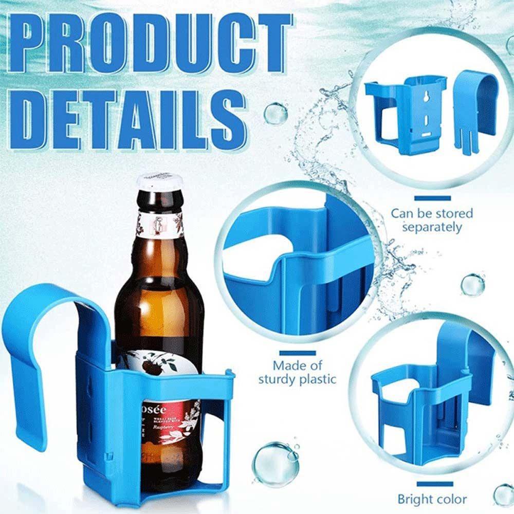 Lanfy Water Cup Hanging Holder Shelf Rack Universal Diatas Kolam Renang Sisi Rak Penyimpanan Beer Rak Tempat Botol Wadah Hook Pool Side Cup Rack