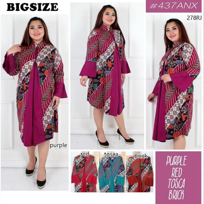 New Big Size Dress Batik Jumbo 278RJ QR0767
