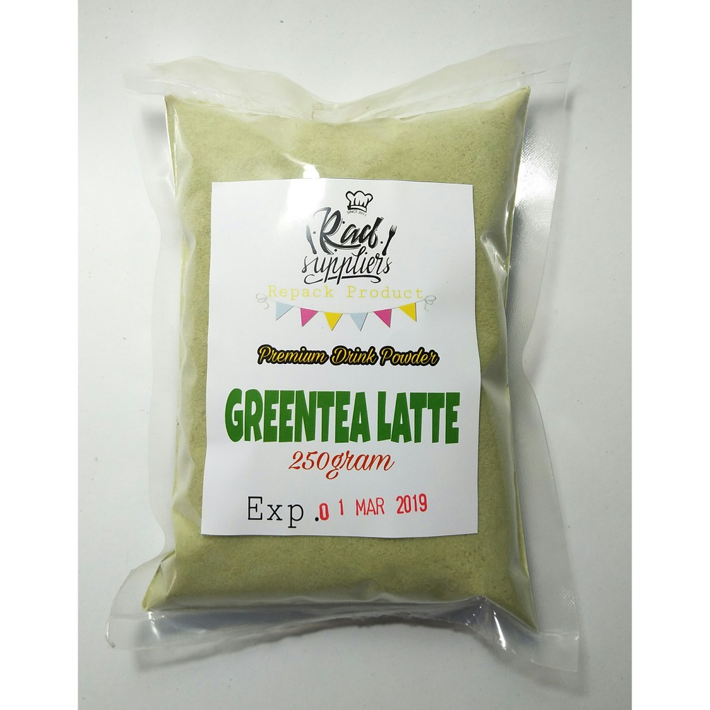 

Greentea Latte / Matcha Latte Premium Drink Powder kemasan 250gram, Best Seller!!