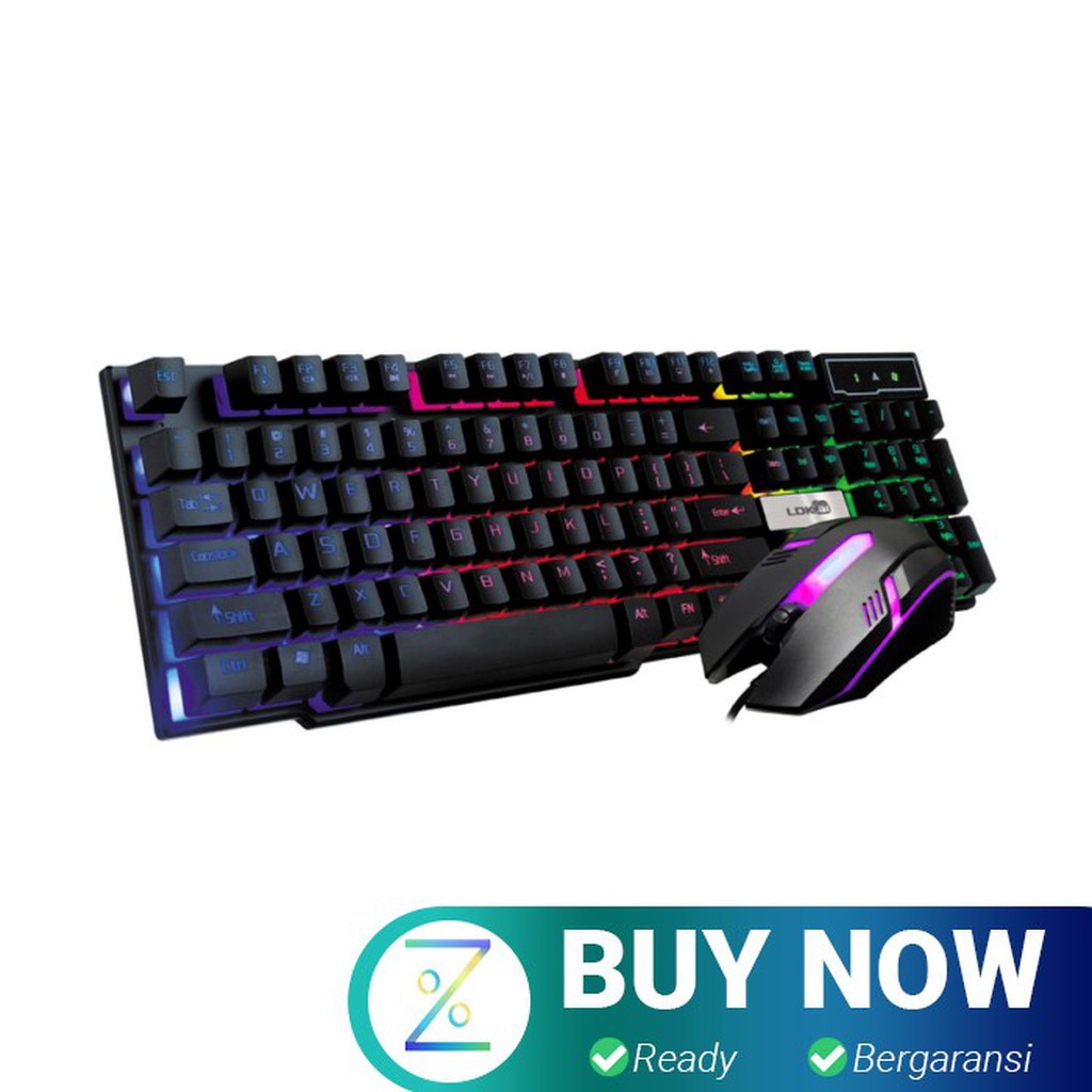 LDKAI 832 Gaming Keyboard LED with Mouse - Black