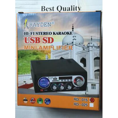 Best Seller Mini Amplifier Usb Sd Mp3 Dvd Ac/Dc Merk Rayden Rd 015