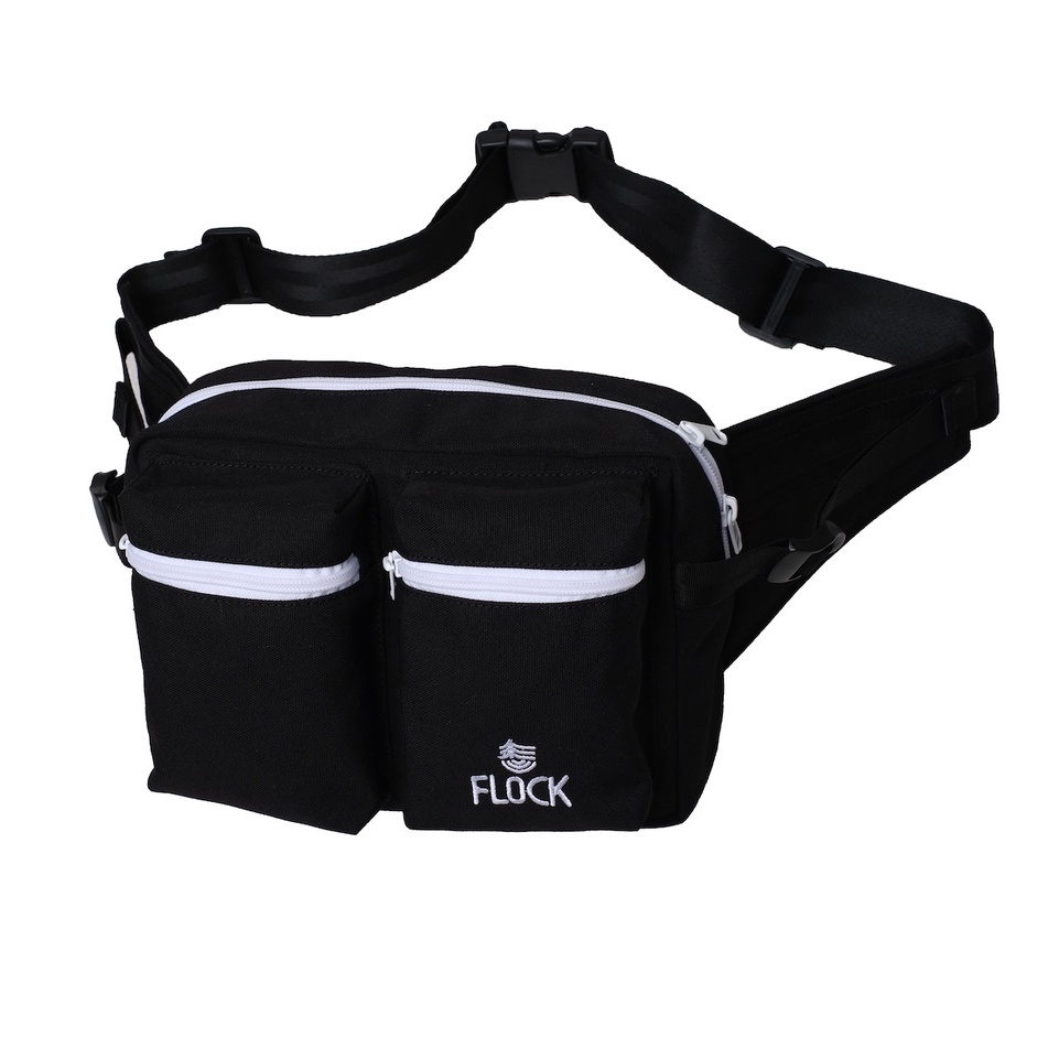 FLOCK Daily Travel Waist Bag - Water Resistant - Pure Black