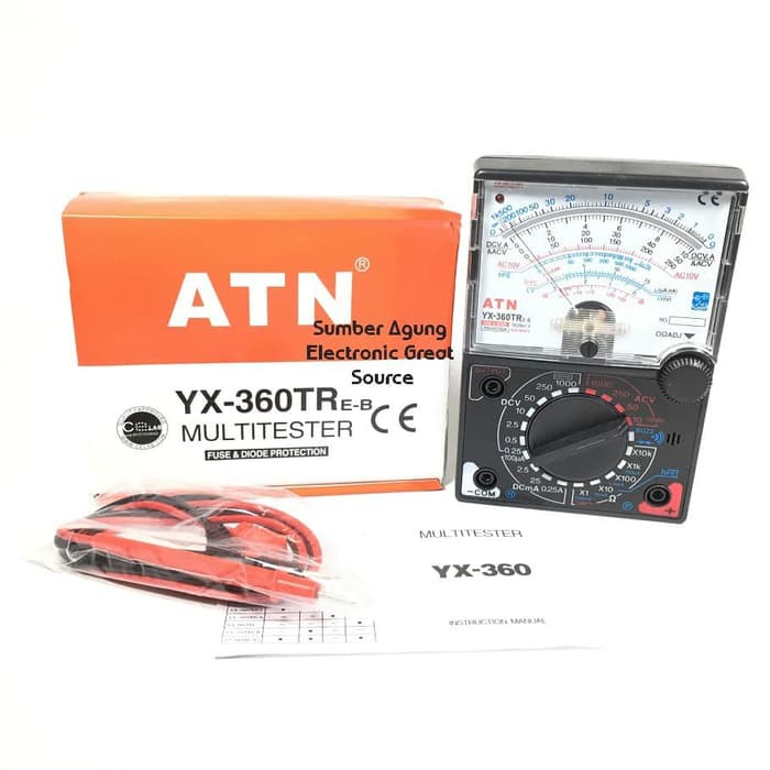 ATN Multitester Listrik Besar YX360TR YX360 360 Grosir Ecer Analog Fuse Diode Protection