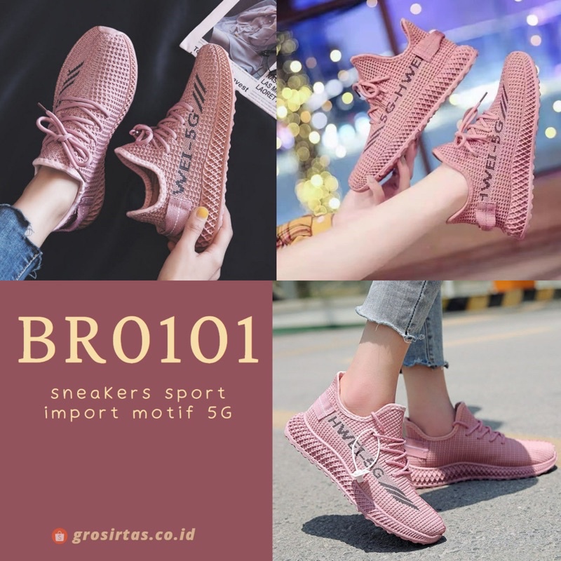 GROSIRTAS LV0101 Sepatu Sneakers Wanita Sport Import Motif 5G (No Box)