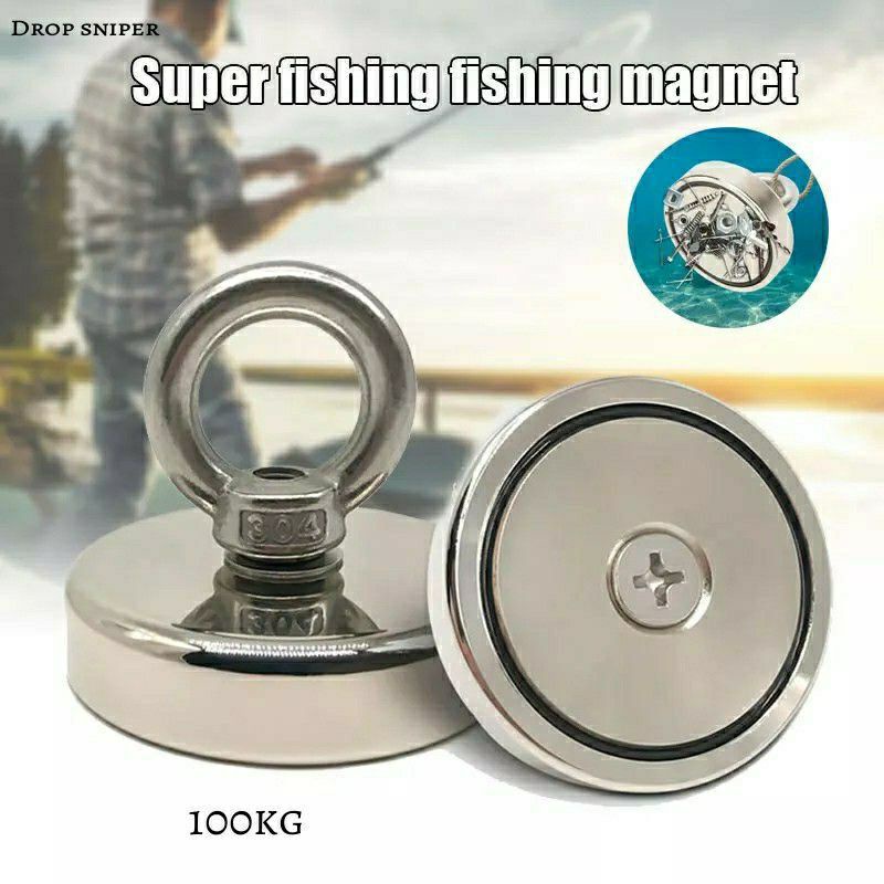 magnet neodymium D60 super kuat strong magnet fishing angkat beban 160kg dalam air