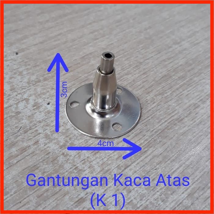 Gantungan Bracket Rak Ambalan Kaca ATAS K1 / Kawat Seling Sling Baja 2 mm